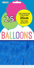Meteor Party - Balloons 30cm Helium Quality 25pc Sapphire Blue