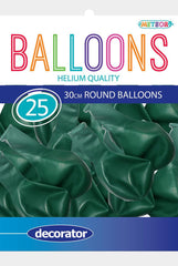 Meteor Party - Balloons 30cm Helium Quality 25pc Pastel Macaron Green