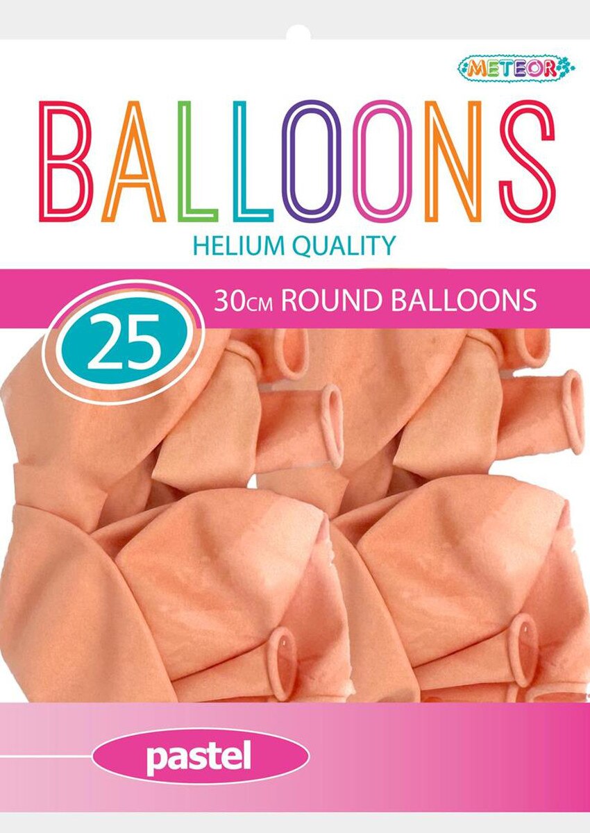 Meteor Party - Balloons 30cm Helium Quality 25pc Pastel Macaron Orange