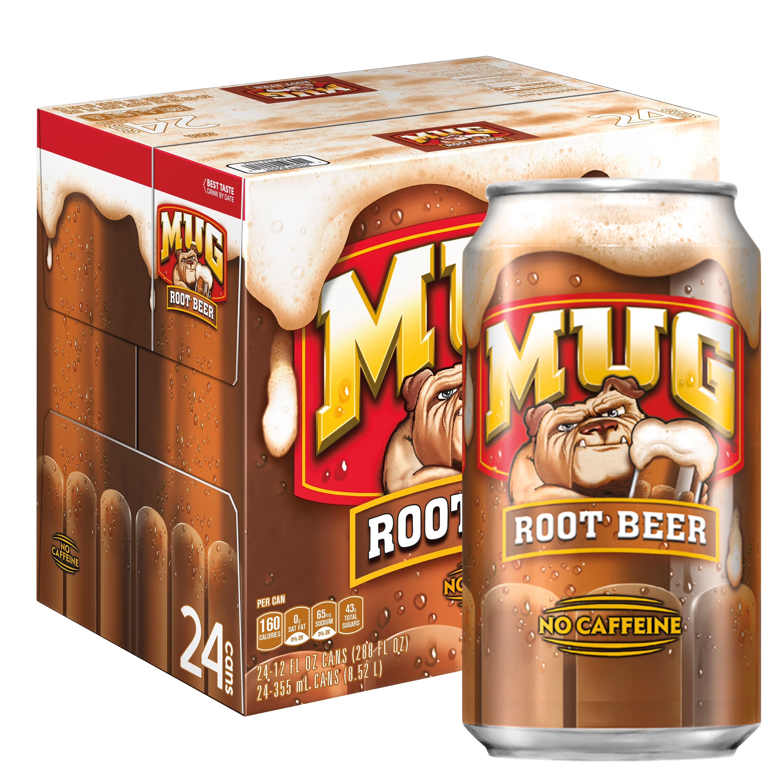 Mug Root Beer - Soda Can 355ml x 12 Pack
