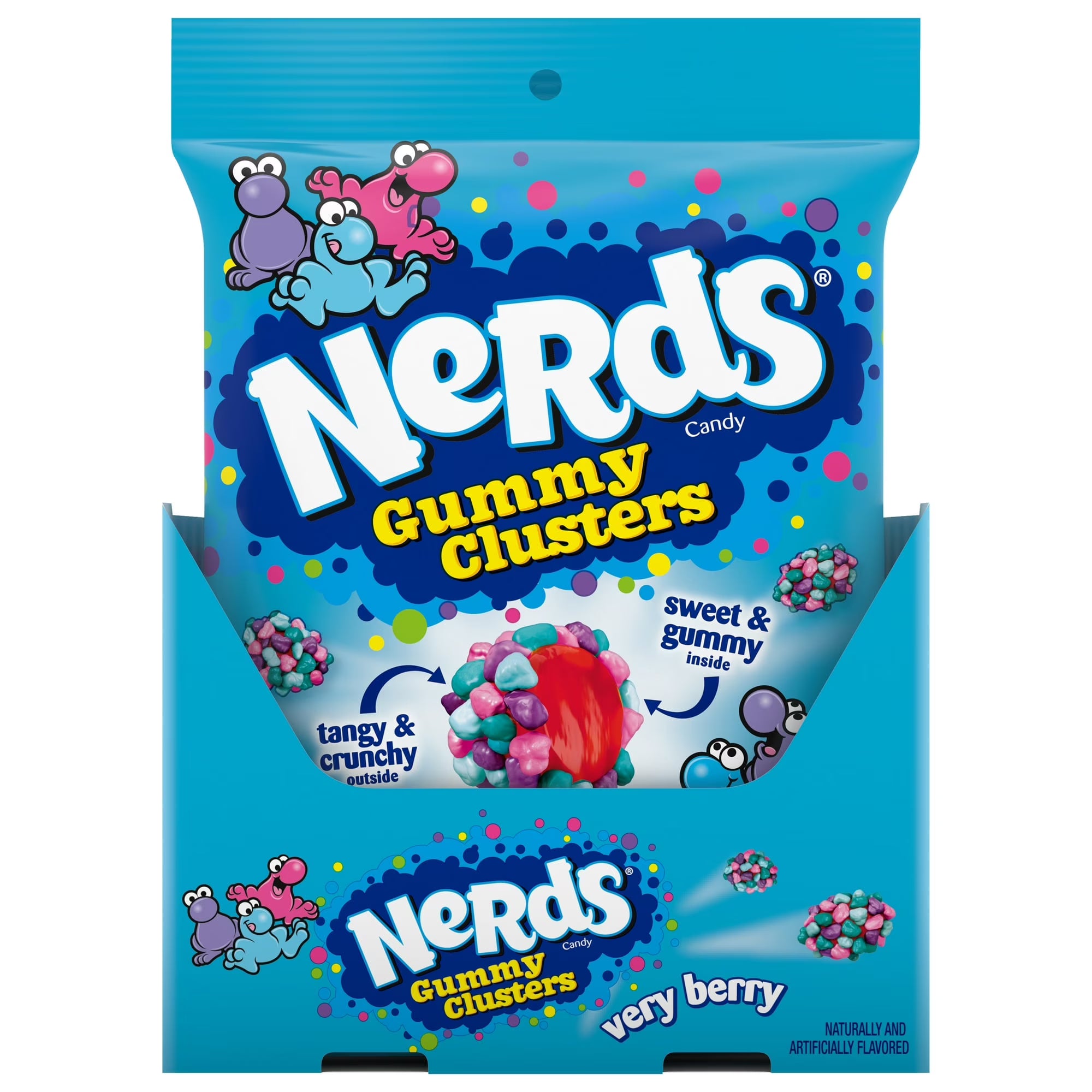 Nerds Gummy Cluster Very Berry Bag 141g * 12 Pack