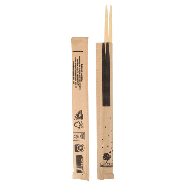 One Tree Bamboo Chopsticks Individually Wrapped 21cm 1000pcs