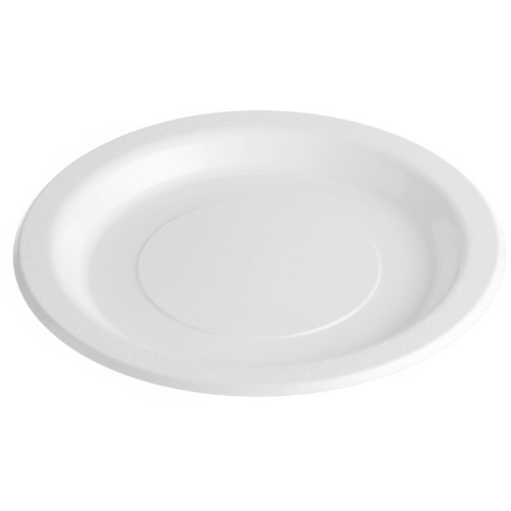 Festive - Plastic Round Plate (White) 216Mm 500pcs