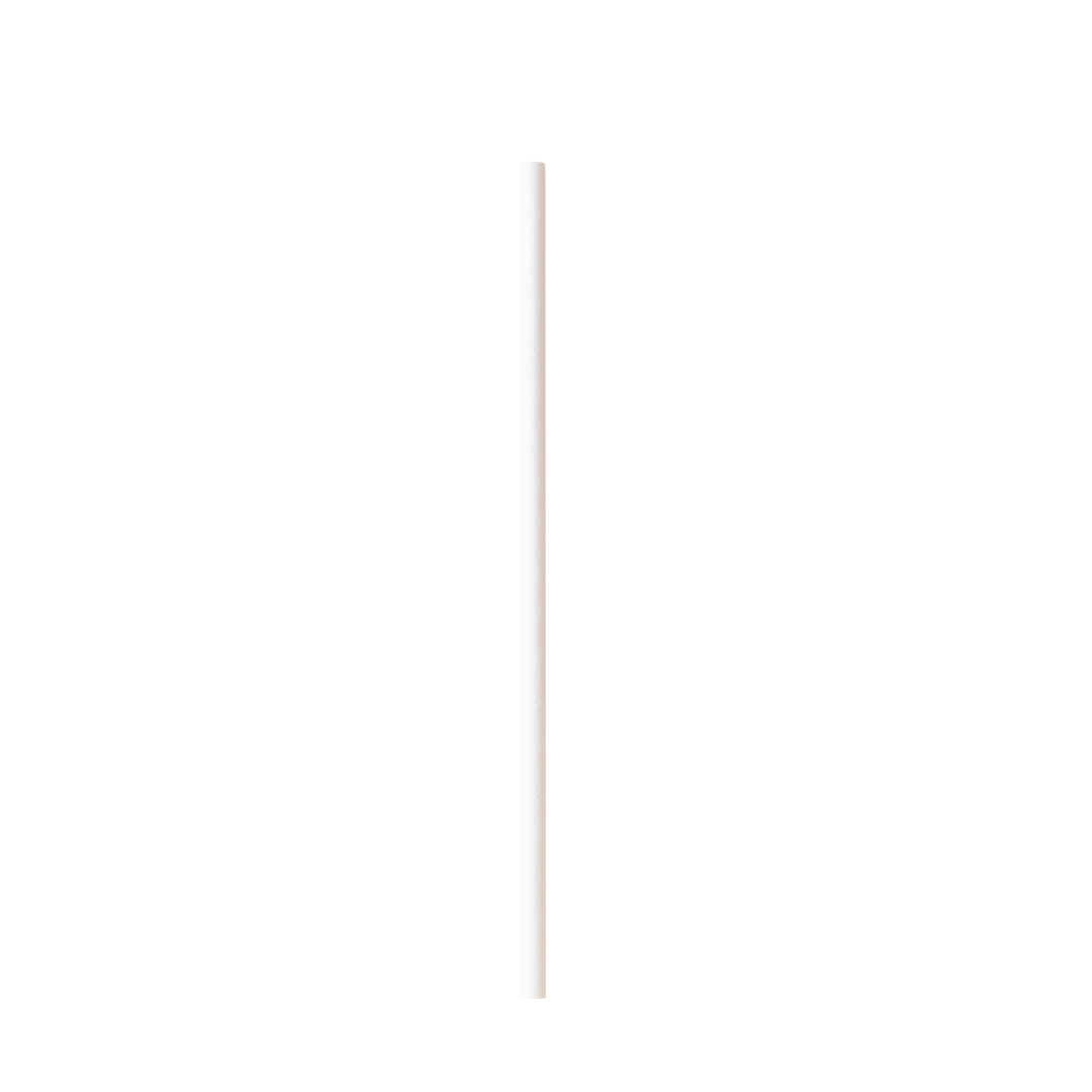 Eco-Straw 4ply Regular Paper Straw 6mm Plain White 2400pcs