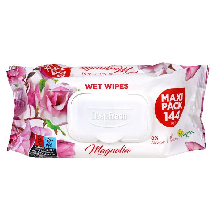 Deep Fresh Wet Wipes Mangolia 144Pc