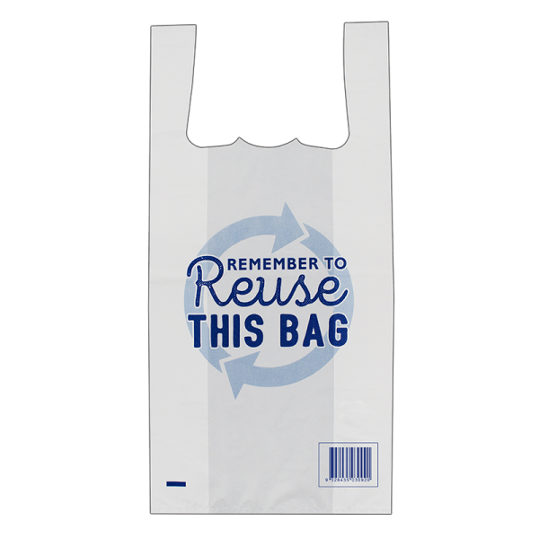 Bundle Huhtamaki - Printed Reusable Singlet Bags Medium 10x100pcs