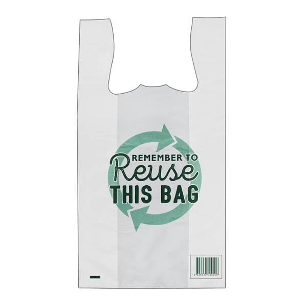 Bundle Huhtamaki - Printed Reusable Singlet Bags Large 5x100pcs