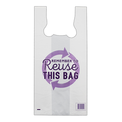 Bundle Huhtamaki - Printed Reusable Singlet Bags Extra Large 5x100pcs