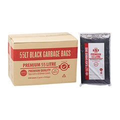 Bundle Premium Garbage Bag Black Bin Liner 55L 5x50pcs
