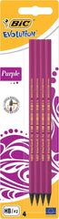 Bic Evolution Purple Pencil 4 Pack
