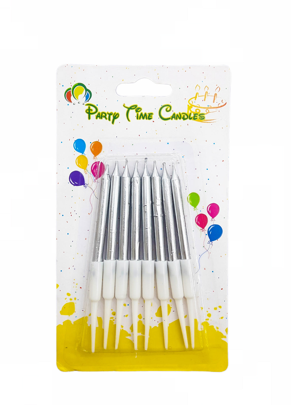 Party Makers - Metallic Candle 8pcs Silver