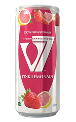 V7 - Vitamin Sparkling Drink - Pink Lemonade - 300mL x 24 Pack