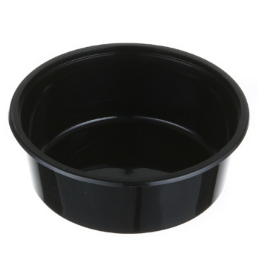 Genfac Round Plastic Container Black 280ml