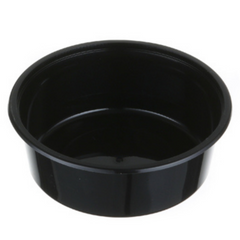Genfac Round Plastic Container Black 280ml
