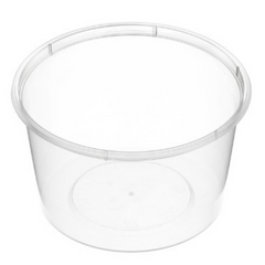 Genfac Round Plastic Container Natural 500ml