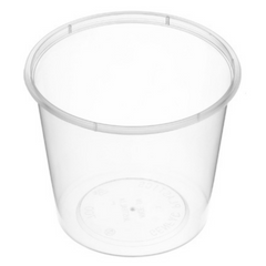 Genfac Round Plastic Container Natural 700ml