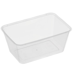 Genfac Rectangle Plastic Container Natural 1000ml