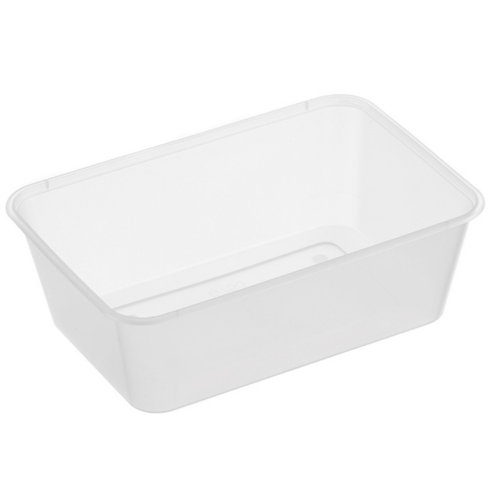 Genfac Rectangle Plastic Container Natural 750ml