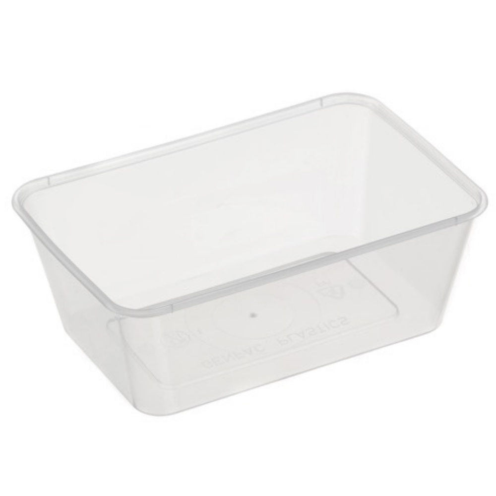 Genfac Rectangle Plastic Container Natural 900ml