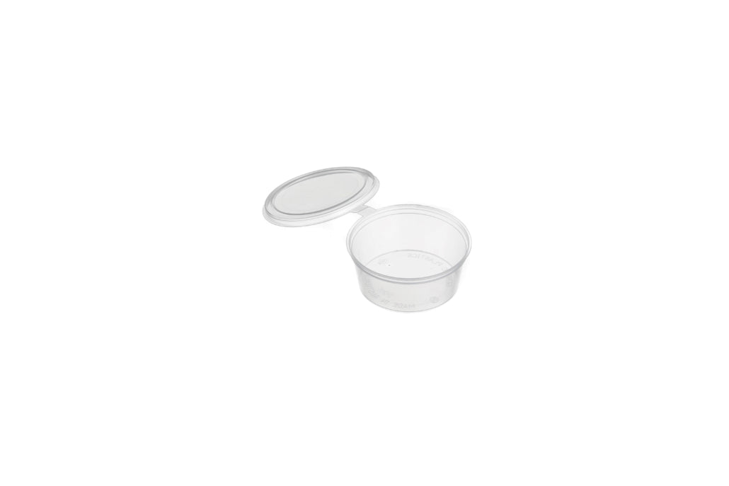 Food Grade 50Cc Hinged Lids Sauce Container 1000pcs