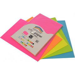 Rainbow Office Paper A3 80gsm 100 Sheets Fluro Assorted