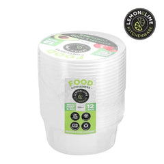Lemon & Lime - Round Food Containers 300ml 12pk