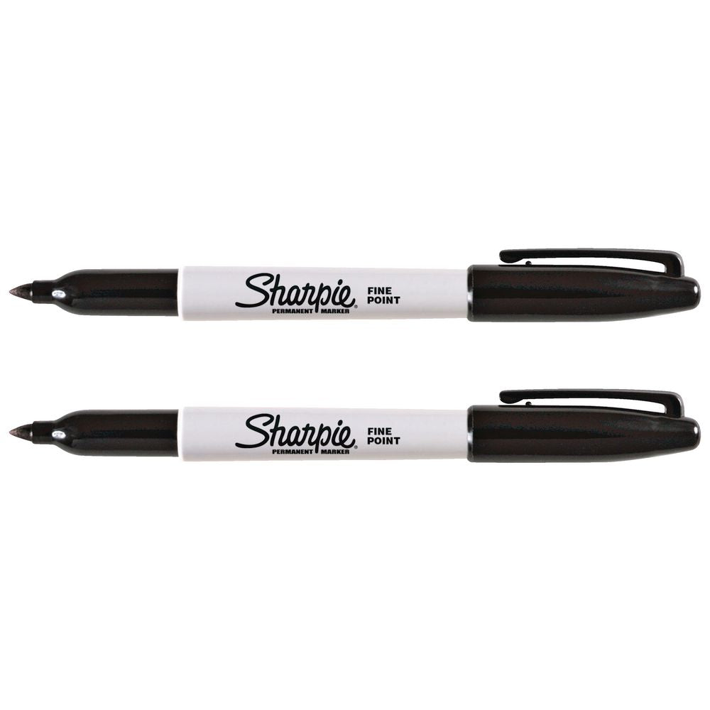 Sharpie Fine Point Marker Black (2 Pack)