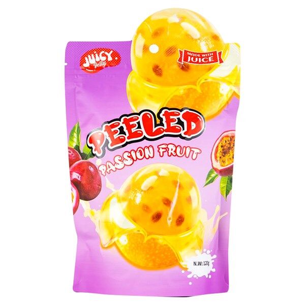 JUICY JELLY PEELED GUMMY PASSION FRUIT 120 G X 12