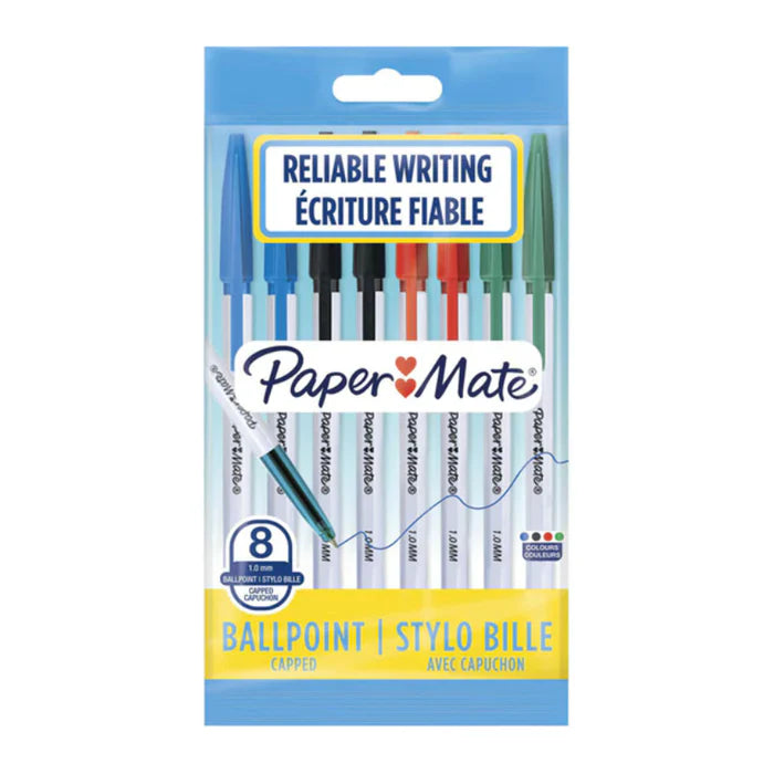 Papermate Ballpoint Pen 8 Pack Assorted