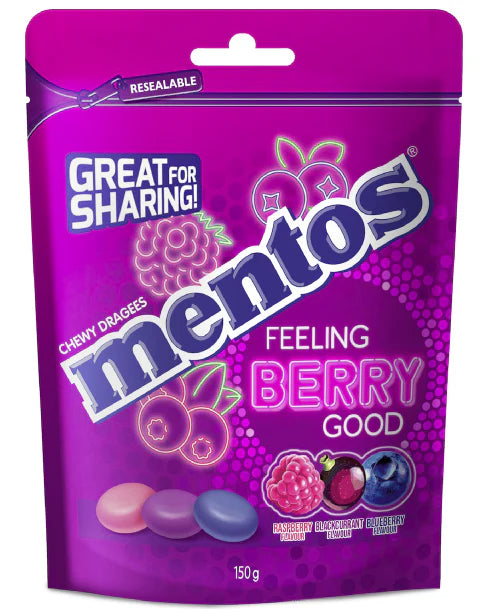 MENTOS BERRY SHARE BAG 150G*7