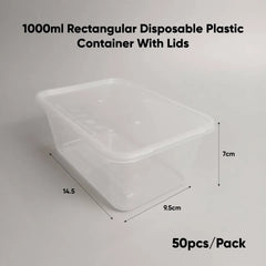 Awesome - Plastics Rectangle Lid 50pcs