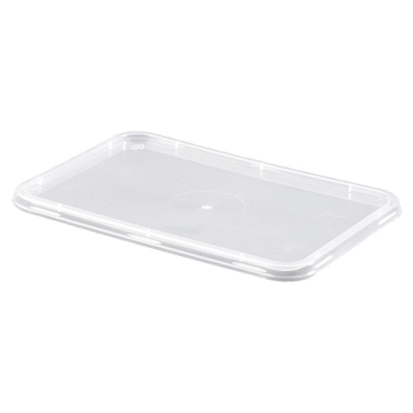 Awesome Rectangle Plastic Container Flat Lid (Suit 500ml-1000ml)