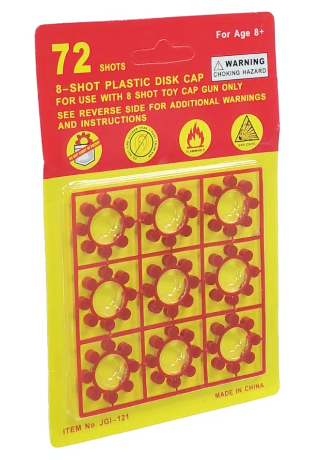 Cap Gun 8 Shot Ring Cap - 72 Shots