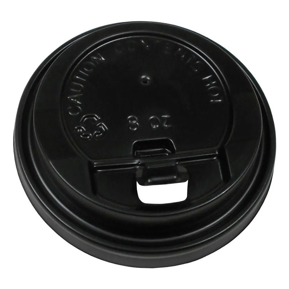 Black 8oz Paper Coffee Cup Lids 1000pcs