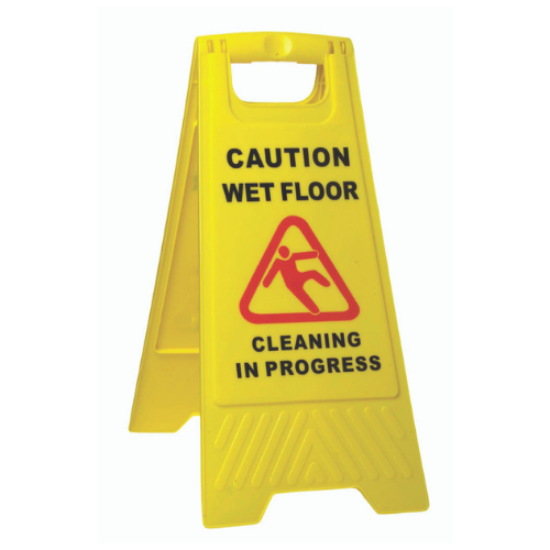 Sabco Caution Wet Floor A Frame Sign Yellow