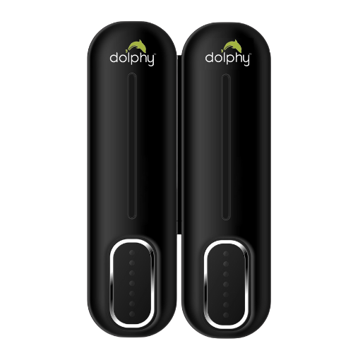 Dolphy Soap Dispenser Black 350ml Set of 2