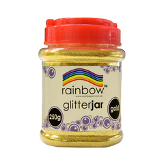Rainbow Fine Glitter Jar Gold 250g