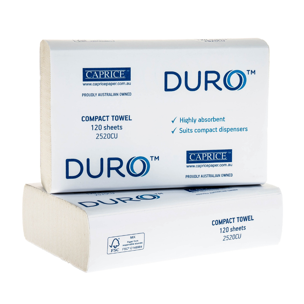 Duro Compact Interleaved Towel 120 Sheet x 20 Packets