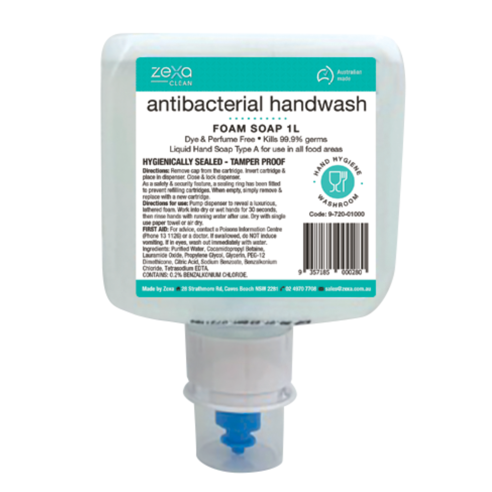 Zexa Foam Antibacterial Hand Wash Refill Cartridge 1L