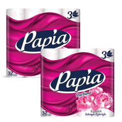 2 x Papia 3ply Exotic Perfume Toilet Paper 32 Rolls