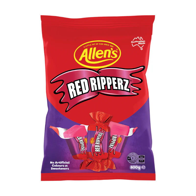 Allen's Red Ripperz Lollies Bag 800g