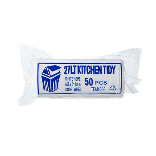 Kitchen Tidy Bin Liner 27 Litre White