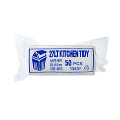 Kitchen Tidy Bin Liner 27 Litre White