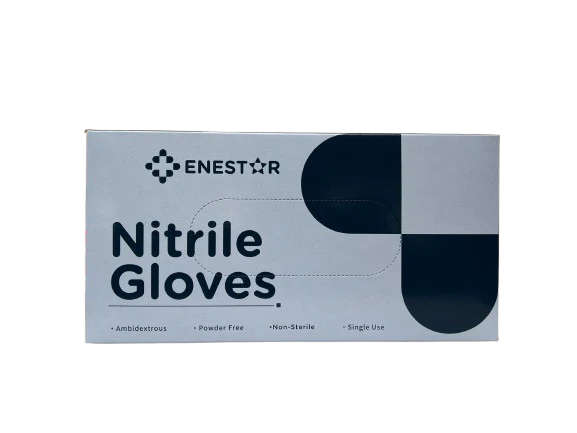 Enestar - Nitrile Gloves - Black Medium 100 Pcs