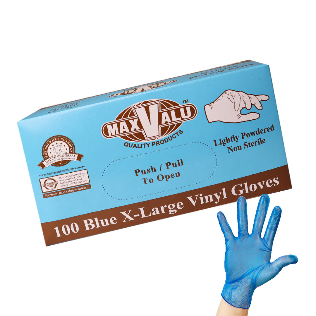 MaxValu - Powder Free Blue Nitrile Examination Gloves XL 100pcs