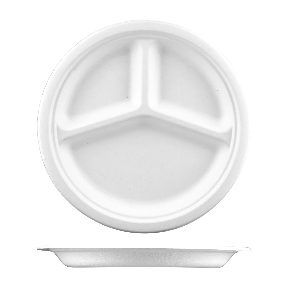 Future Friendly - 9" 3 Compact Round Plate 50pcs