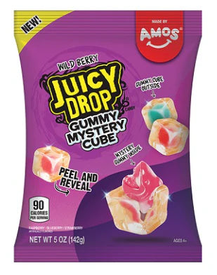 Amos Juicy Drops Gummy Mystery Cube - Apple/Raspberry/Blueberry 142g * 12 Pack