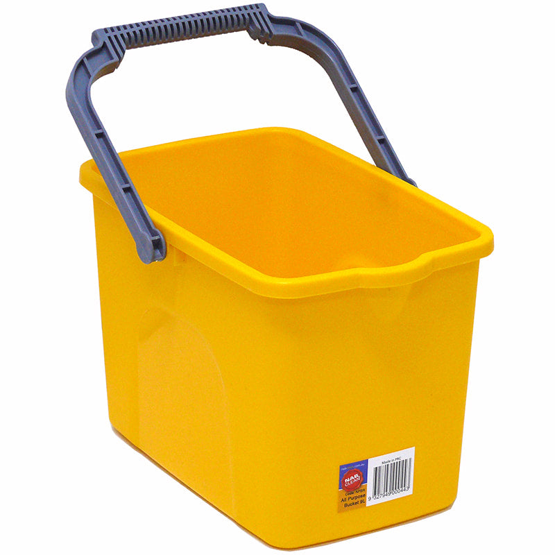 Nab Clean Rectangular Bucket 9 Litre (Yellow)