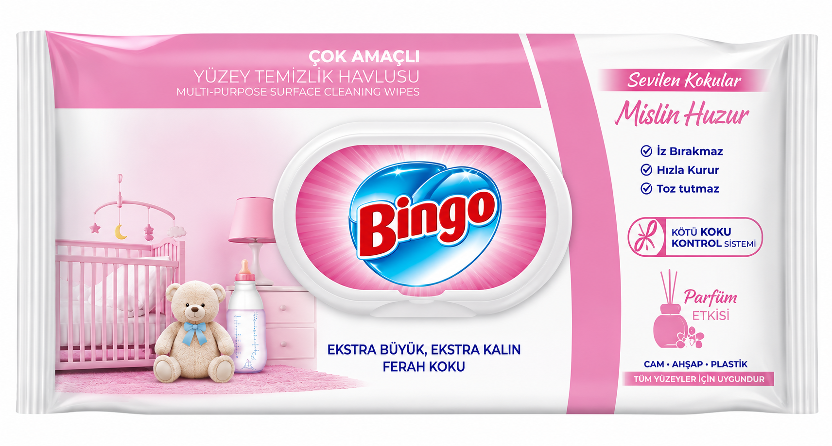 Bundle Bingo - Multipurpose Surface Cleaning Towels - Happy Home -12x 96pcs