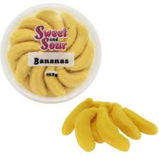 Sweet N Sour Tub - Gummi Banana 165g